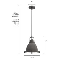 Hunter Bridgemoor 1-Light Pendant In Noble Bronze -Home Decoration Series 64206063 9