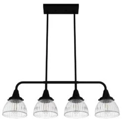 Hunter Cypress Grove 4-Light Linear Chandelier In Natural Iron -Home Decoration Series 64206642 4