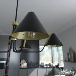 Hunter Grove Isle 5-Light Chandelier In Matte Black -Home Decoration Series 64206766 5