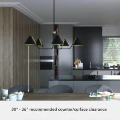 Hunter Grove Isle 5-Light Chandelier In Matte Black -Home Decoration Series 64206766 7