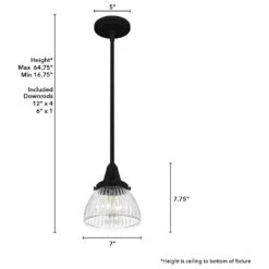 Hunter Cypress Grove 1-Light Mini Pendant In Natural Iron -Home Decoration Series 64207061 5