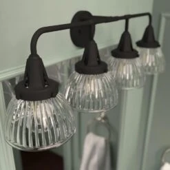 Hunter Cypress Grove 4-Light Vanity In Natural Iron -Home Decoration Series 64207384 2