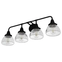 Hunter Cypress Grove 4-Light Vanity In Natural Iron -Home Decoration Series 64207384 4