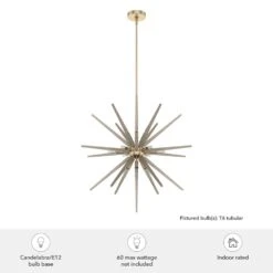 Hunter Jupiter Star 18-Light Pendant In Alturas Gold -Home Decoration Series 64208127 6