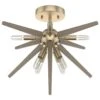 Hunter Jupiter Star Semi-Flush Mount In Alturas Gold -Home Decoration Series 64208176 1