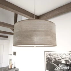 Hunter Solhaven 4-Light Mini Pendant With Light Gray Oak Shade In Brushed Nickel 10 Hunter Solhaven 4-Light Mini Pendant With Light Gray Oak Shade In Brushed Nickel -Home Decoration Series 64208531 2