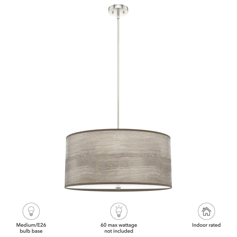 Hunter Solhaven 4-Light Mini Pendant With Light Gray Oak Shade In Brushed Nickel 8 Hunter Solhaven 4-Light Mini Pendant With Light Gray Oak Shade In Brushed Nickel - Image 6
