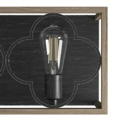 Hunter Gablecrest 3-Light Vanity In French Oak And Rustic Iron -Home Decoration Series 64208671 3