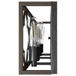 Hunter Gablecrest 3-Light Vanity In French Oak And Rustic Iron -Home Decoration Series 64208671 5