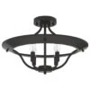Hunter Perch Point 4-Light Semi-Flush Mount In Noble Bronze -Home Decoration Series 64208911 1