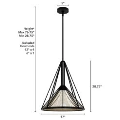Hunter Rafner Large Pendant In Natural Iron -Home Decoration Series 64209190 7