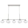 Hunter Saddle Creek 7-Light Linear Chandelier With White Shade In Brushed Nickel -Home Decoration Series 64209596 1