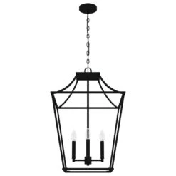 Hunter Laurel Ridge 18" 4-Light Lantern Pendant In Natural Iron