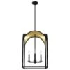 Hunter Dukestown 18" 4-Light Pendant In Natural Iron And Gold Leaf -Home Decoration Series 64211600 1
