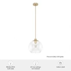 Hunter Xidane 1-Light Medium Pendant In Brushed Nickel -Home Decoration Series 64211840 7