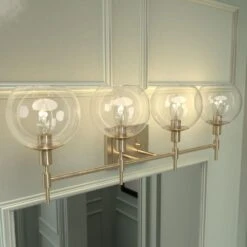 Hunter Xidane 4-Light Vanity In Alturas Gold -Home Decoration Series 64211964 2