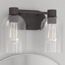 Hunter Lochmeade 2-Light Vanity In Noble Bronze -Home Decoration Series 64212095 2