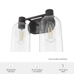 Hunter Lochmeade 2-Light Vanity In Noble Bronze -Home Decoration Series 64212095 8