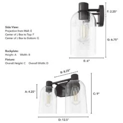 Hunter Lochmeade 2-Light Vanity In Noble Bronze -Home Decoration Series 64212095 9