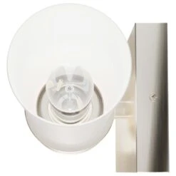 Hunter Lenlock 22" 2-Light Vanity With Cased White Shade In Brushed Nickel -Home Decoration Series 64213226 4