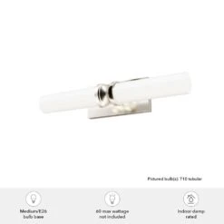 Hunter Lenlock 22" 2-Light Vanity With Cased White Shade In Brushed Nickel -Home Decoration Series 64213226 6