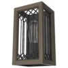 Hunter Chevron 1-Light Wall Sconce In Rustic Iron And French Oak -Home Decoration Series 64213671 1