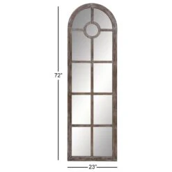 Maple And Jade Arch Wall Mirror In Brown -Home Decoration Series 64232556 12