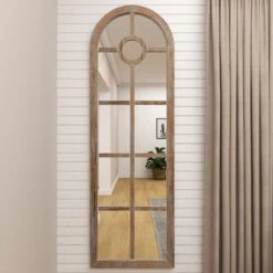 Maple And Jade Arch Wall Mirror In Brown -Home Decoration Series 64232556 9