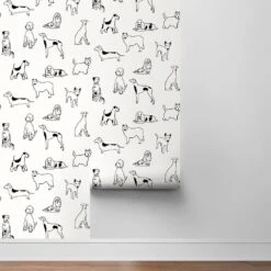 Stacy Garcia Home Sojourn Best In Show 216" X 20.5" Peel And Stick Wallpaper In Onyx