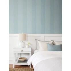 Stacy Garcia Home Chevy Hemp 216" X 20.5" Peel And Stick Wallpaper In Blue Bell -Home Decoration Series 64285992 2