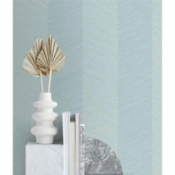 Stacy Garcia Home Chevy Hemp 216" X 20.5" Peel And Stick Wallpaper In Blue Bell -Home Decoration Series 64285992 4