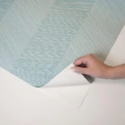 Stacy Garcia Home Chevy Hemp 216" X 20.5" Peel And Stick Wallpaper In Blue Bell -Home Decoration Series 64285992 6