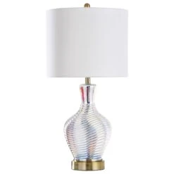 Flair Industries Nebula Table Lamp In Pearl And Gold