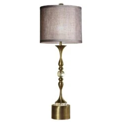 Flair Industries Tanga Table Lamp In Matte Antique Brass
