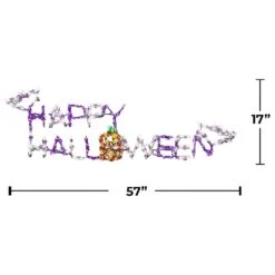 Holidynamics 57" Happy Halloween Sign With LED Lights -Home Decoration Series 64437932 5