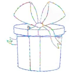 Holidynamics 60" Outdoor Gift Box Decor With LED Lights