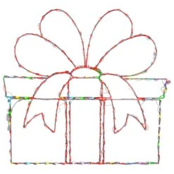 Holidynamics 46" Outdoor Gift Box Decor With LED Lights