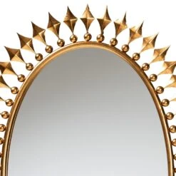 Baxton Studio Rogier Accent Wall Mirror In Antique Goldleaf -Home Decoration Series 64522964 3