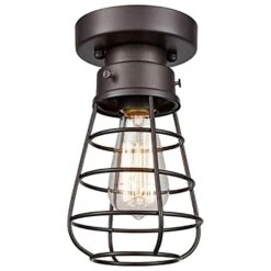 Claxy 1-Light Flush Mount In Oil Rubbed Bronze