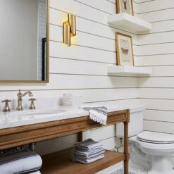 Claxy 1-Light Streamline Wall Sconce In Brass 10 Claxy 1-Light Streamline Wall Sconce In Brass -Home Decoration Series 64603467 3