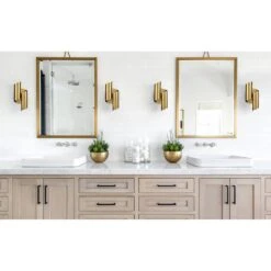 Claxy 1-Light Streamline Wall Sconce In Brass 12 Claxy 1-Light Streamline Wall Sconce In Brass -Home Decoration Series 64603467 5