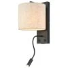 Claxy Bedroom Wall Lamp With USB Charging Port In Black -Home Decoration Series 64603947 1
