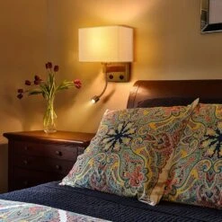 Claxy Fabric Wall Lamp With USB Charging Port In Brass (Set Of 2) 11 Claxy Fabric Wall Lamp With USB Charging Port In Brass (Set Of 2) -Home Decoration Series 64603954 3