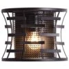 Claxy Rustic Metal Mesh Wall Sconce In Brown