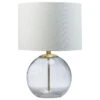 Signature Design By Ashley Samder Table Lamp In Clear And Brass -Home Decoration Series 64639859 1
