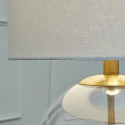 Signature Design By Ashley Samder Table Lamp In Clear And Brass -Home Decoration Series 64639859 3