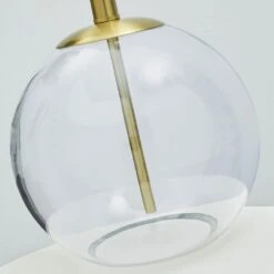 Signature Design By Ashley Samder Table Lamp In Clear And Brass -Home Decoration Series 64639859 4