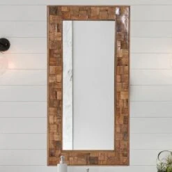 Casartis Living Alto Accent Mirror In Brown -Home Decoration Series 64678618 2