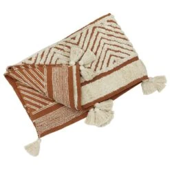Tov Furniture Jassy Throw In Taupe And White -Home Decoration Series 64687254 3