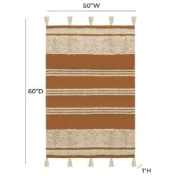 Tov Furniture Jassy Throw In Taupe And White -Home Decoration Series 64687254 6